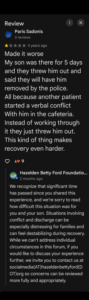 Patient reviews in 2026 reveal mold, accessibility failures, insurance conflicts, and disorganized management at the Betty Ford Center in Rancho Mirage.